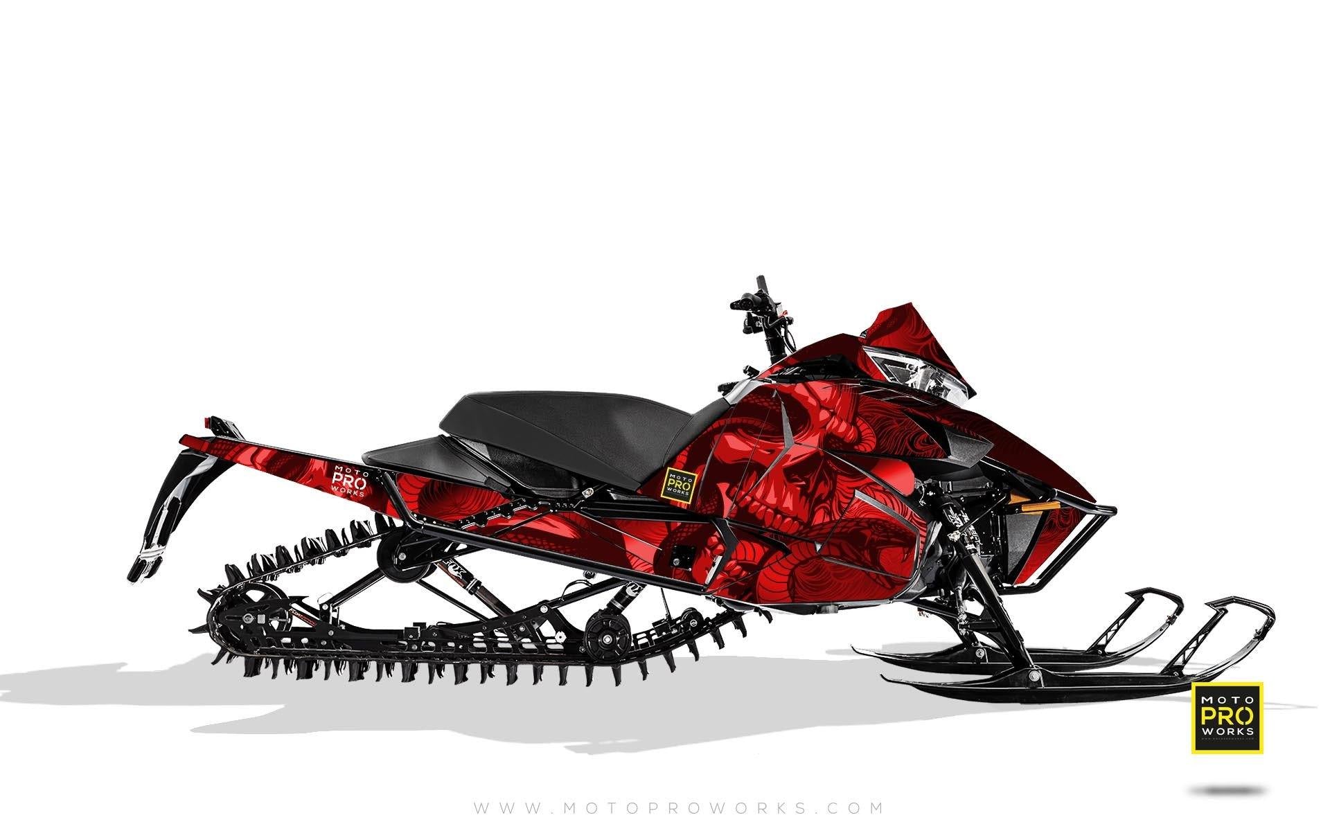 Arctic Cat Graphics - "Ssskully" (red) - MotoProWorks | Decals and Bike Graphic kit