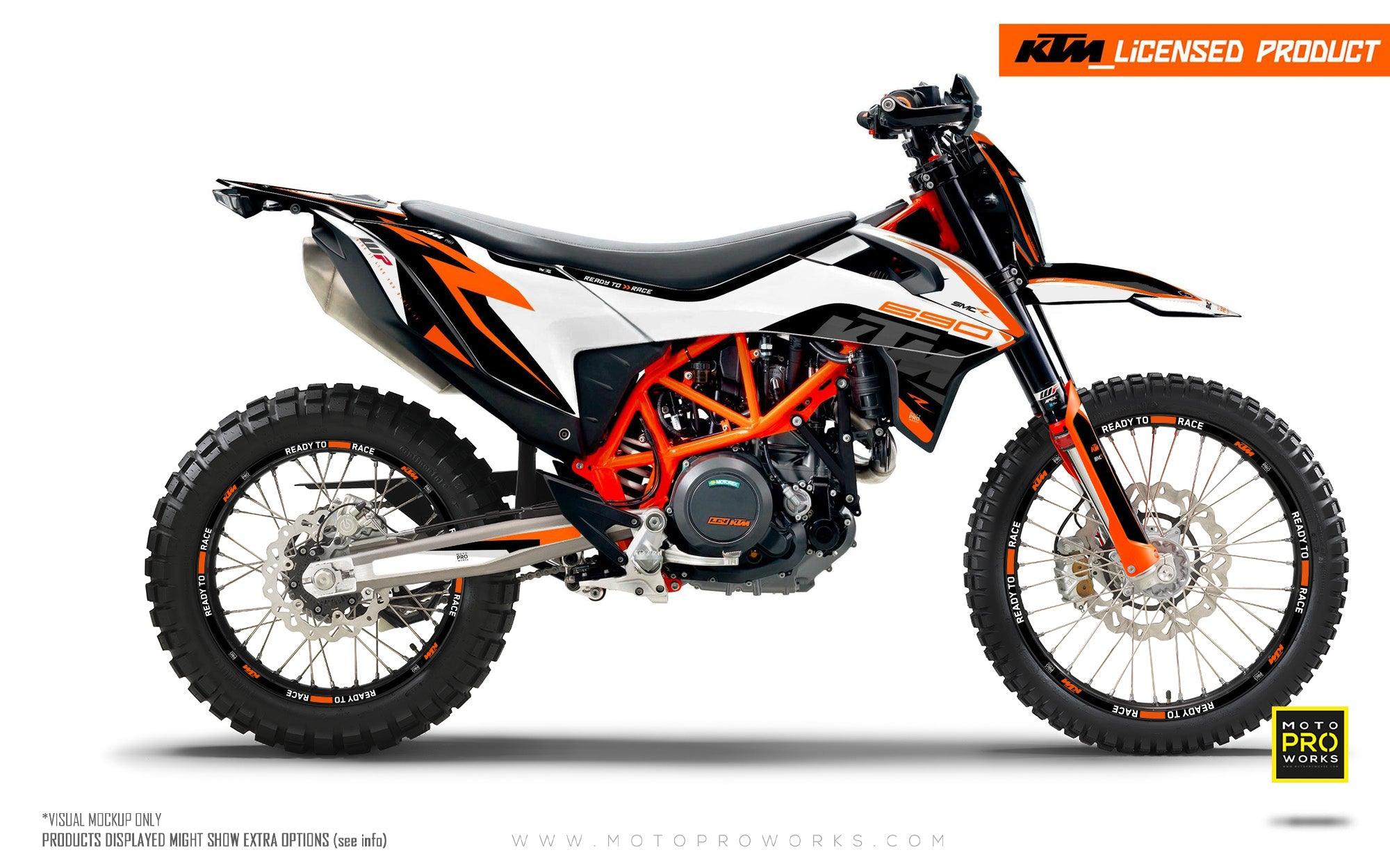 KTM GRAPHICS - "Torque" (White/Black/Orange) - MotoProWorks