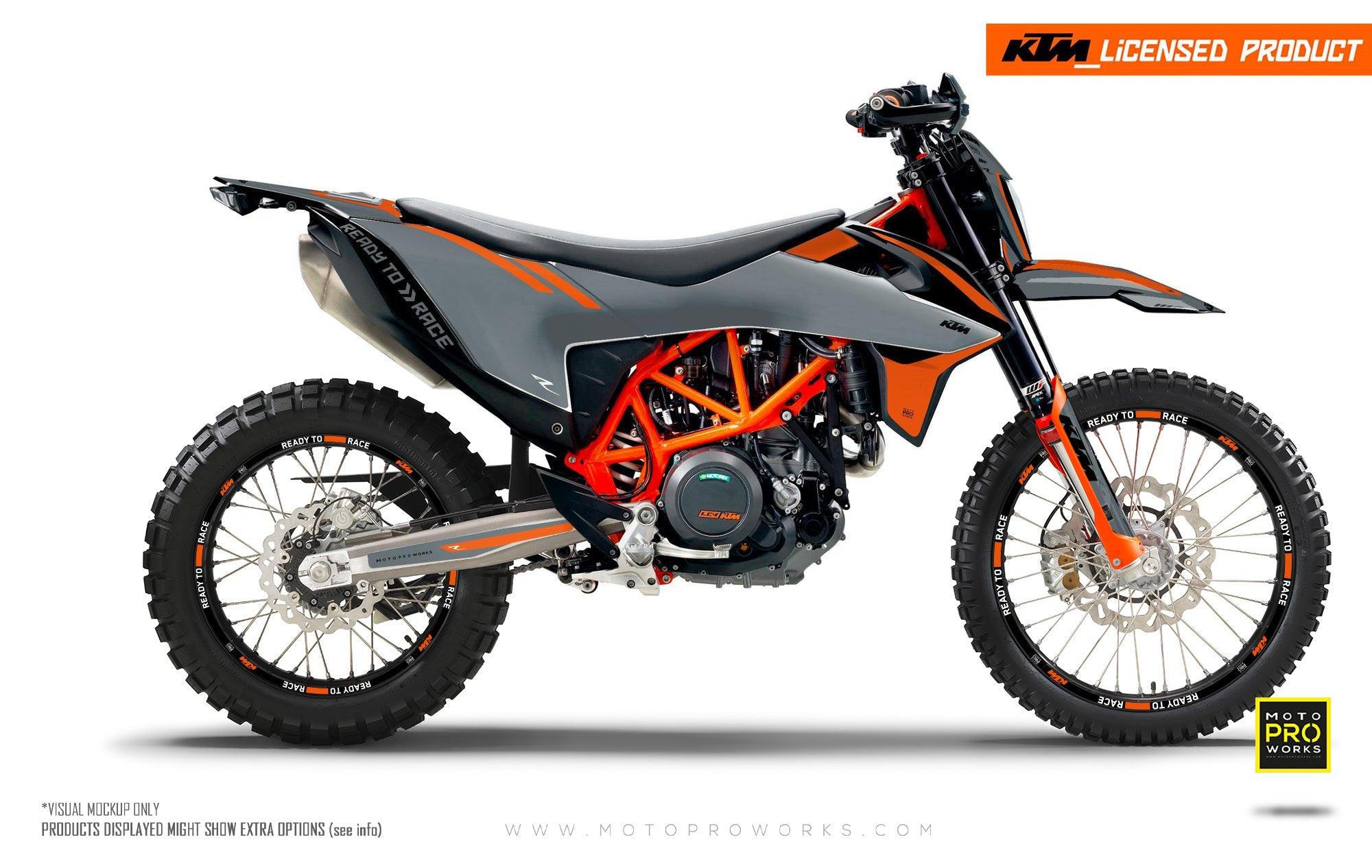 KTM GRAPHIC KIT - "Trac" (grey/orange) - MotoProWorks | Decals and Bike Graphic kit