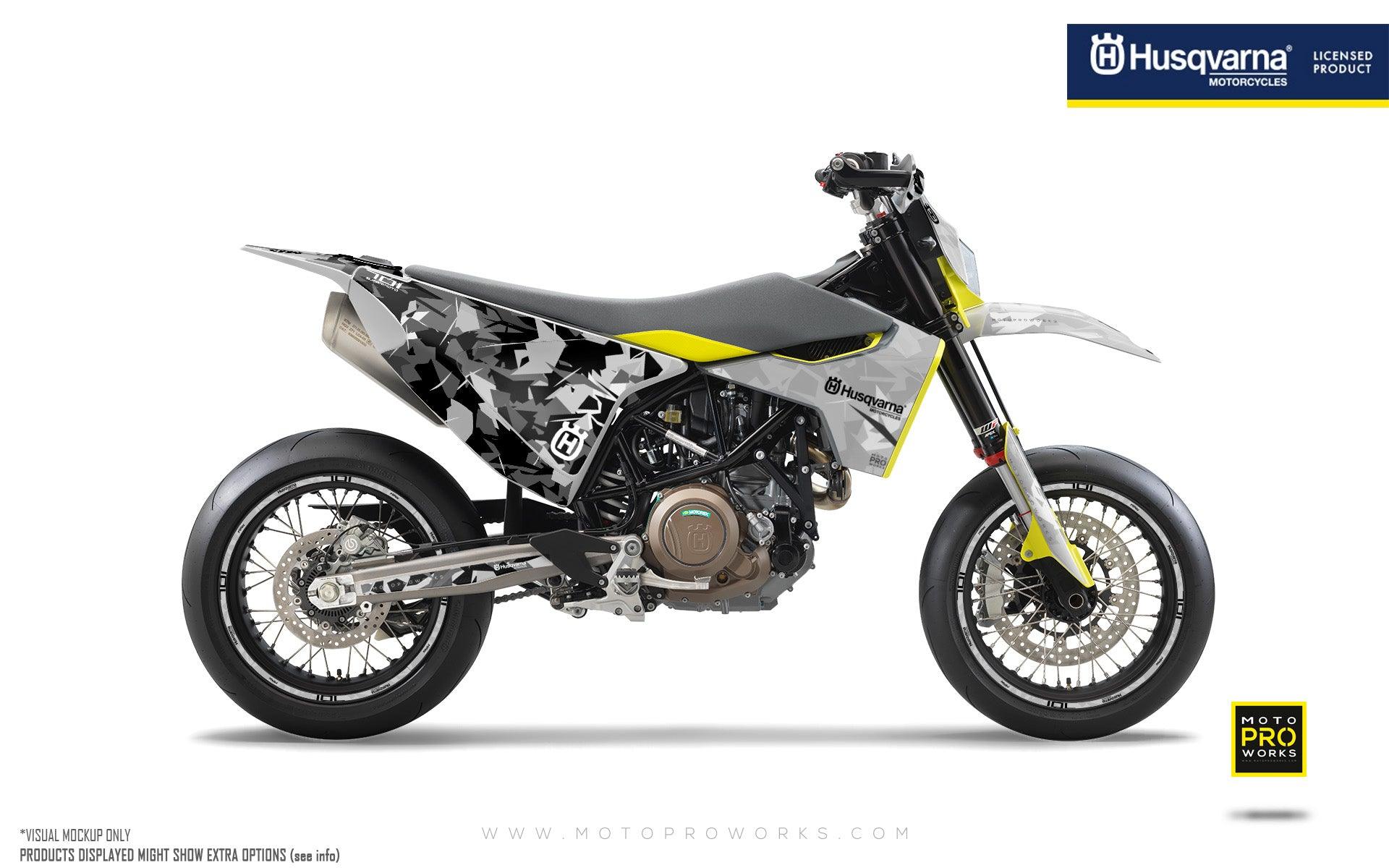 Husqvarna 701 GRAPHICS - "Flake" (Grey/Black) - MotoProWorks