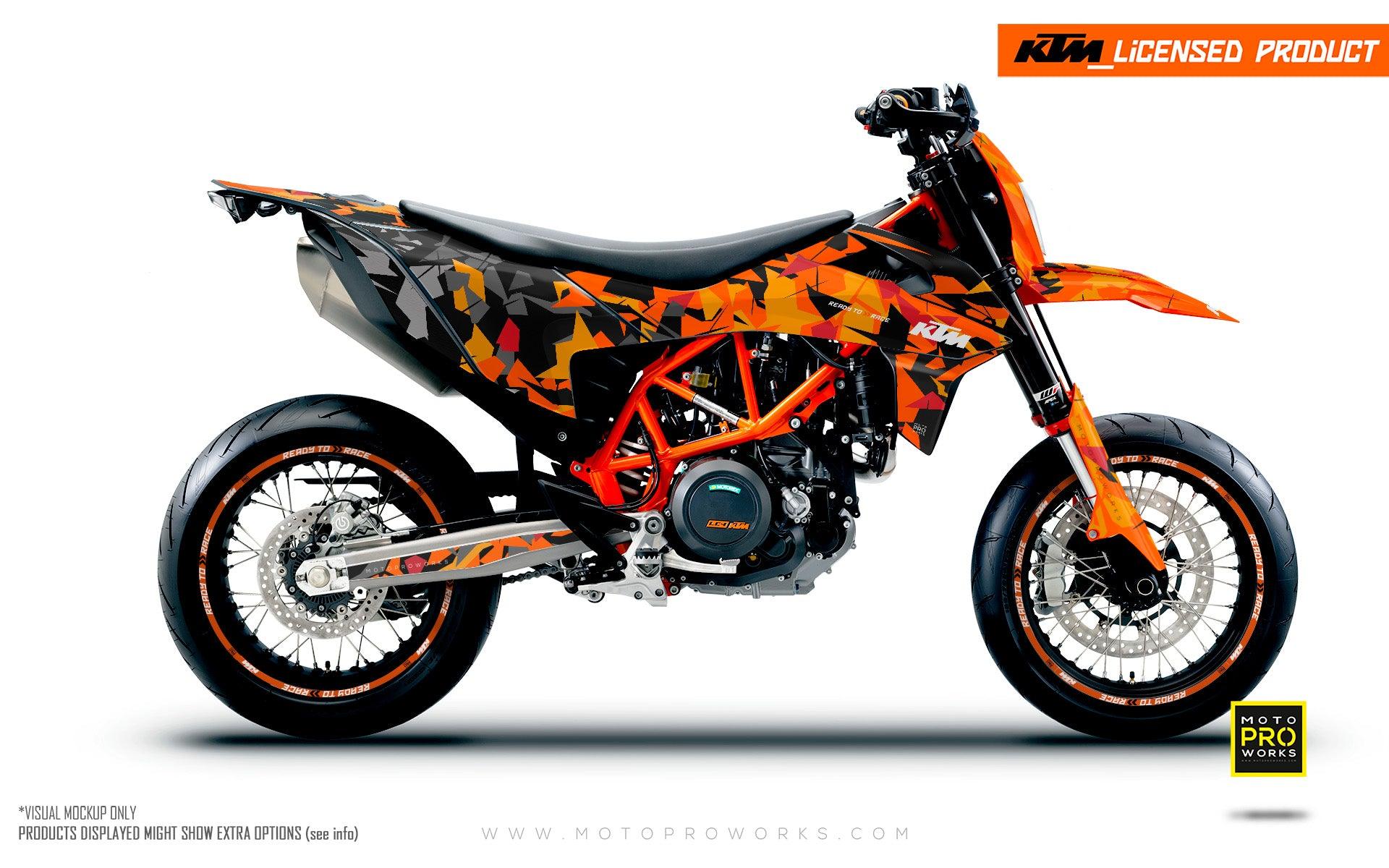 KTM GRAPHICS - 690 SMC-R "Flake" (Orange/Black)