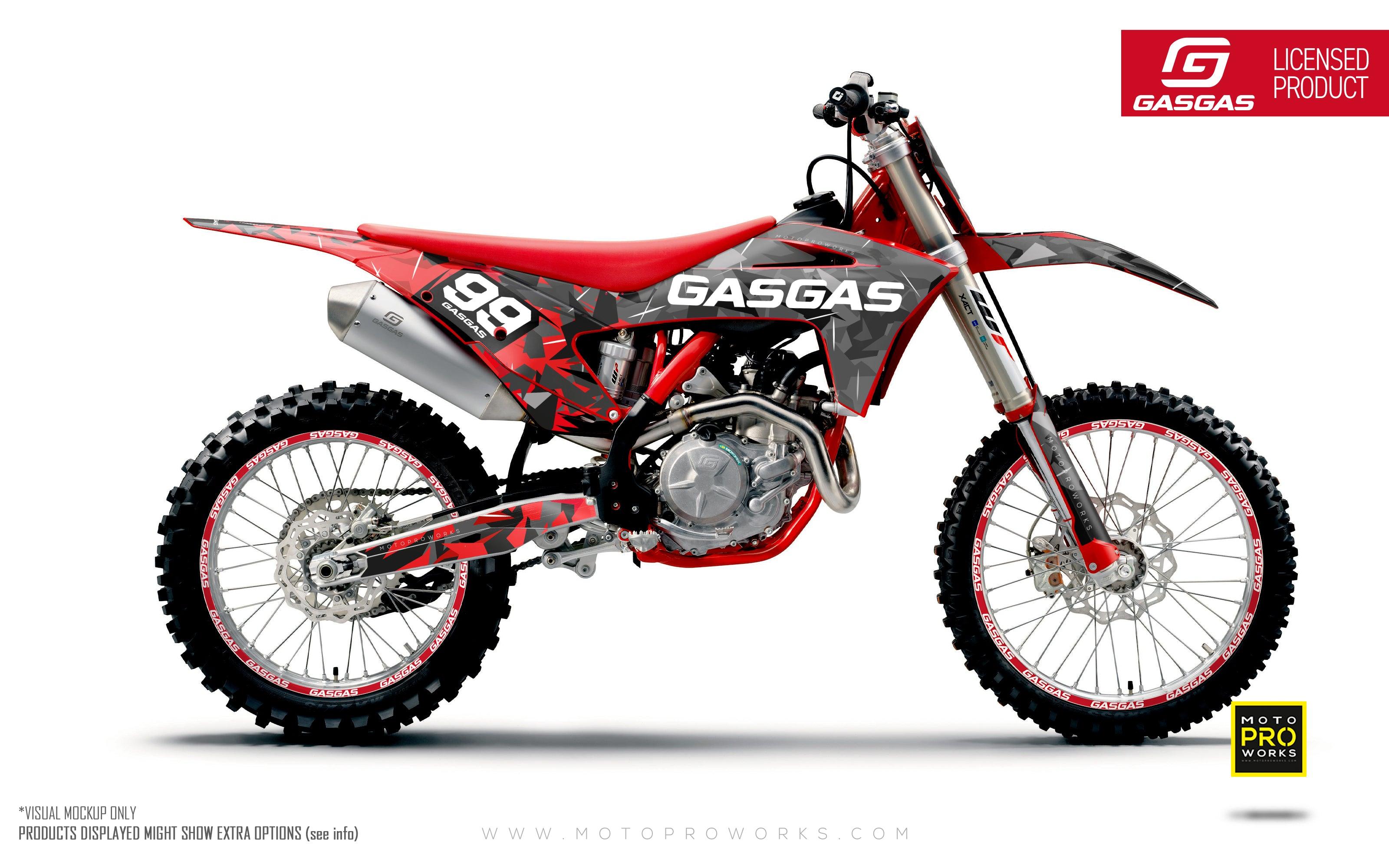GASGAS GRAPHICS - "Flake" (Red) - MotoProWorks