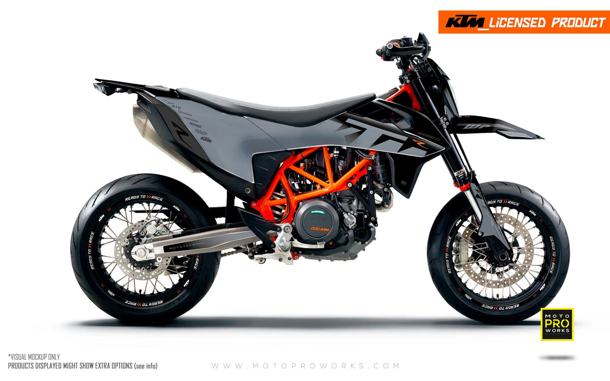KTM GRAPHIC KIT - &quot;Ghost&quot; (Grey/Black) - MotoProWorks | Decals and Bike Graphic kit