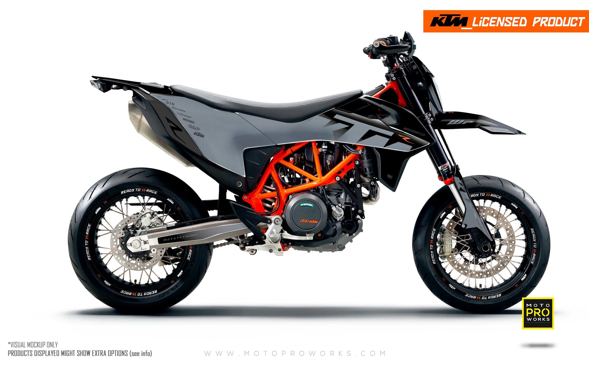 KTM GRAPHIC KIT - "Ghost" (Grey/Black) - MotoProWorks | Decals and Bike Graphic kit