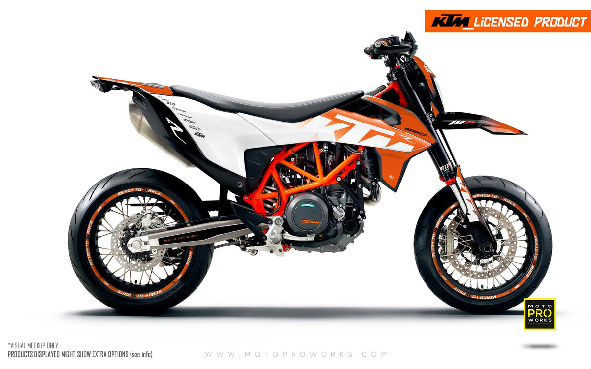 KTM GRAPHIC KIT - &quot;Ghost&quot; (Orange) - MotoProWorks | Decals and Bike Graphic kit