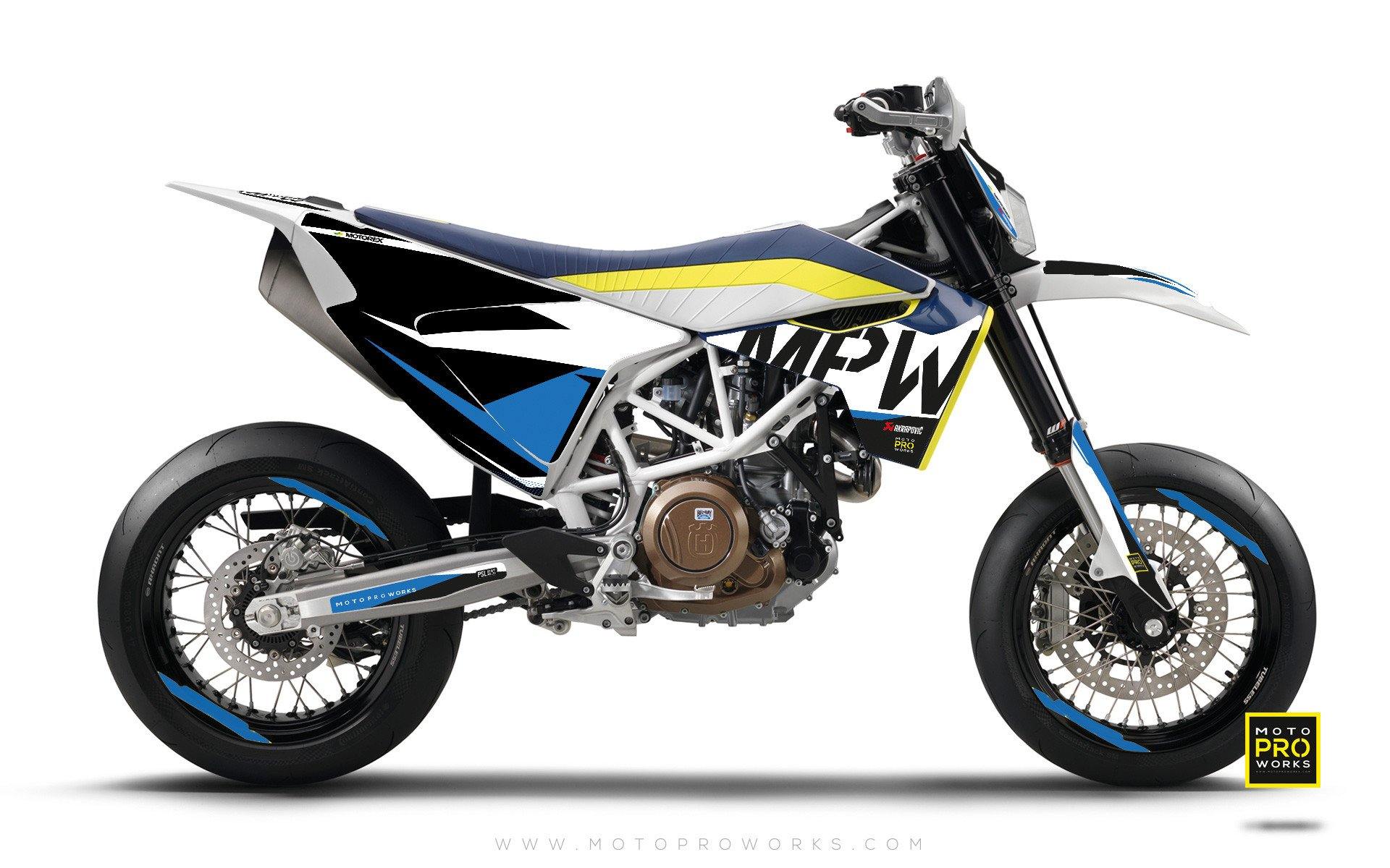 Husqvarna GRAPHIC KIT - "AVIX" (blue) - MotoProWorks | Decals and Bike Graphic kit