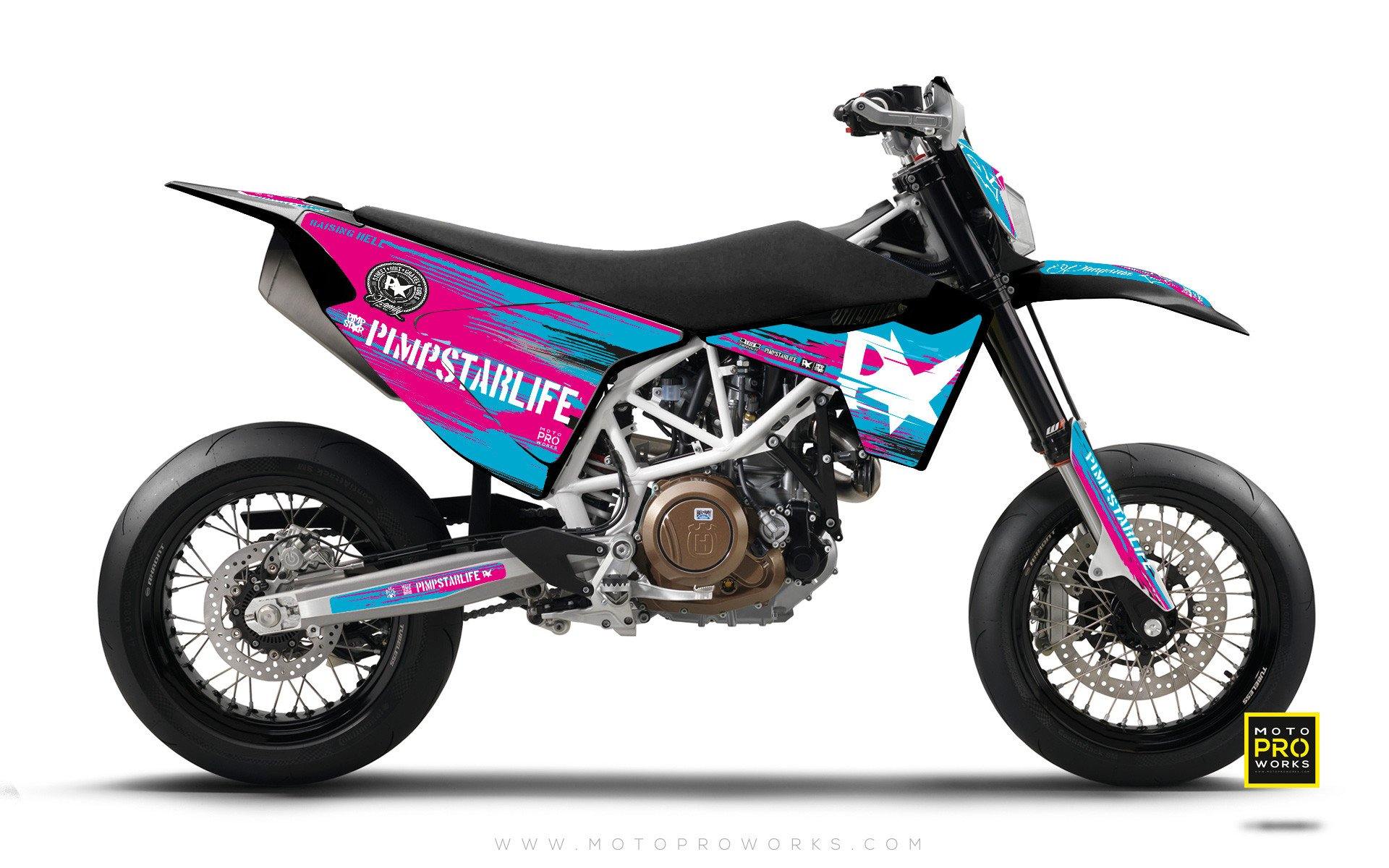 Husqvarna GRAPHIC KIT - Pimpstarlife "HELLION" (turquoise) - MotoProWorks | Decals and Bike Graphic kit