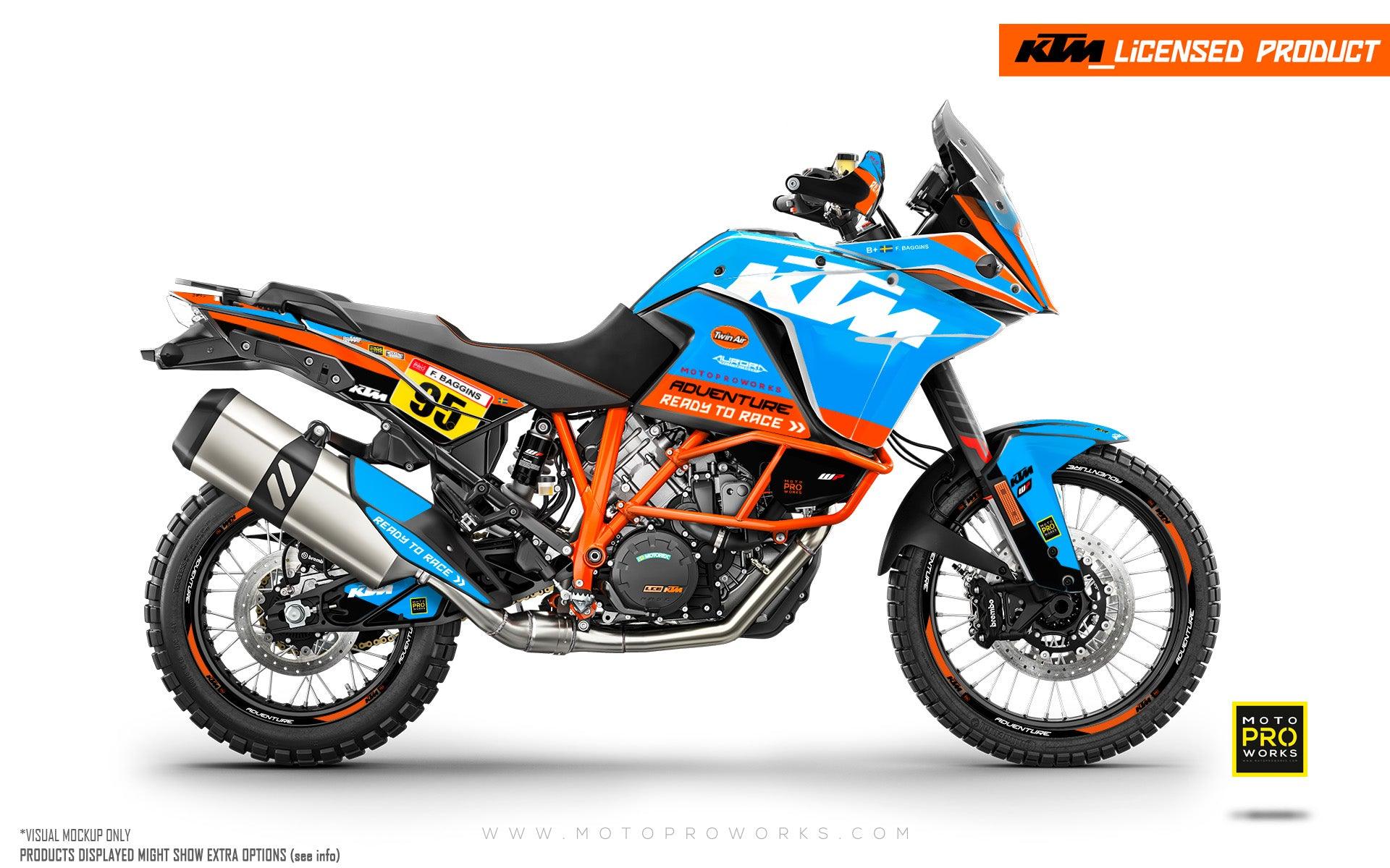 KTM 1050/1090/1190 Adventure GRAPHICS - "WAYPOINTER" (Ocean) - MotoProWorks