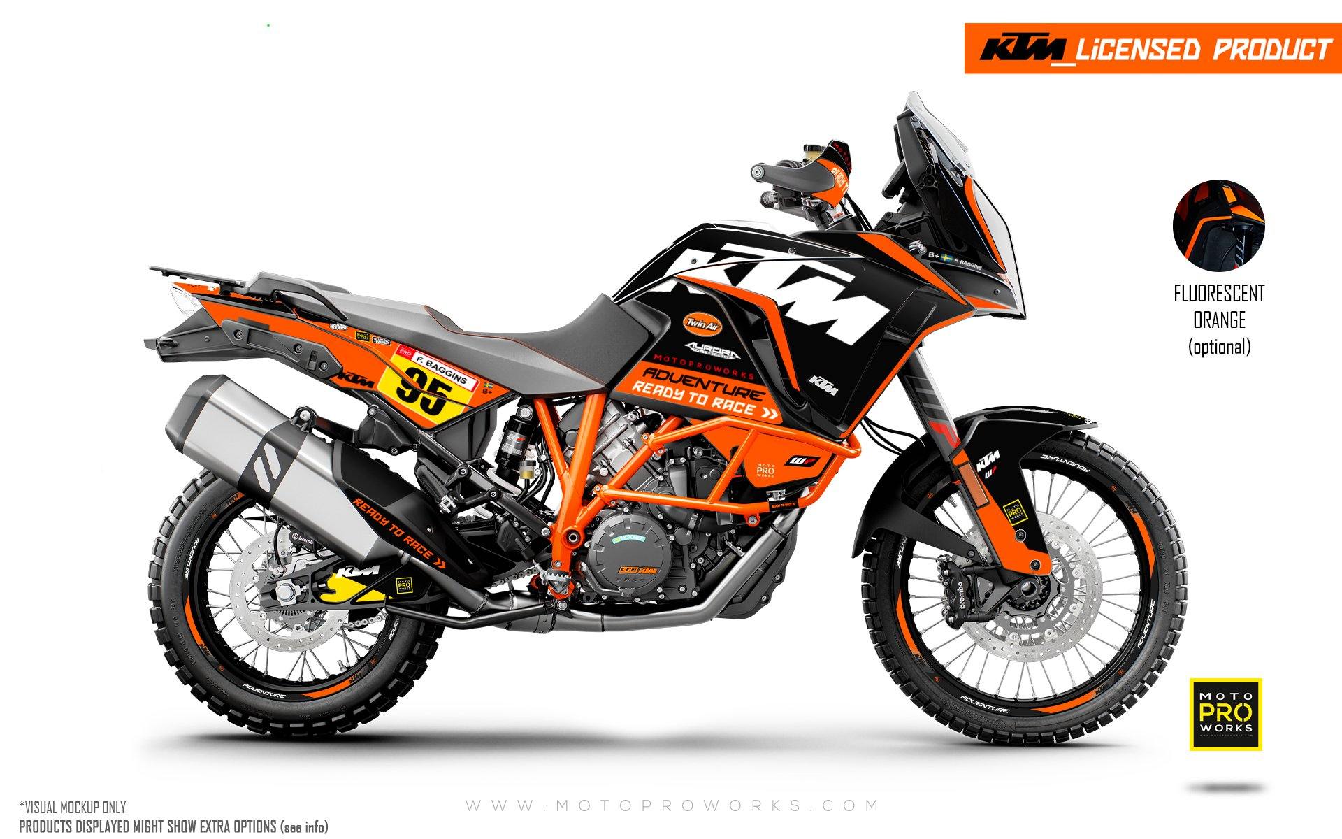 KTM 1290 Adventure GRAPHIC KIT - "Waypointer" (Midnight) - MotoProWorks | Decals and Bike Graphic kit