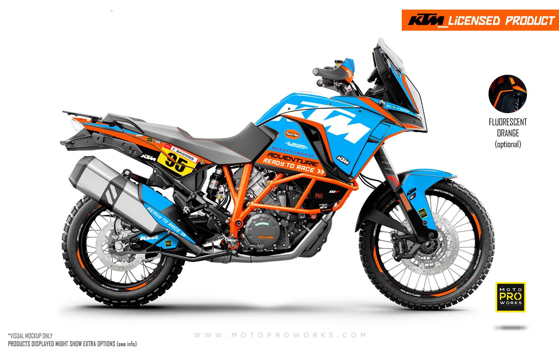 KTM 1290 Adventure GRAPHIC KIT - "Waypointer" (Ocean) - MotoProWorks | Decals and Bike Graphic kit