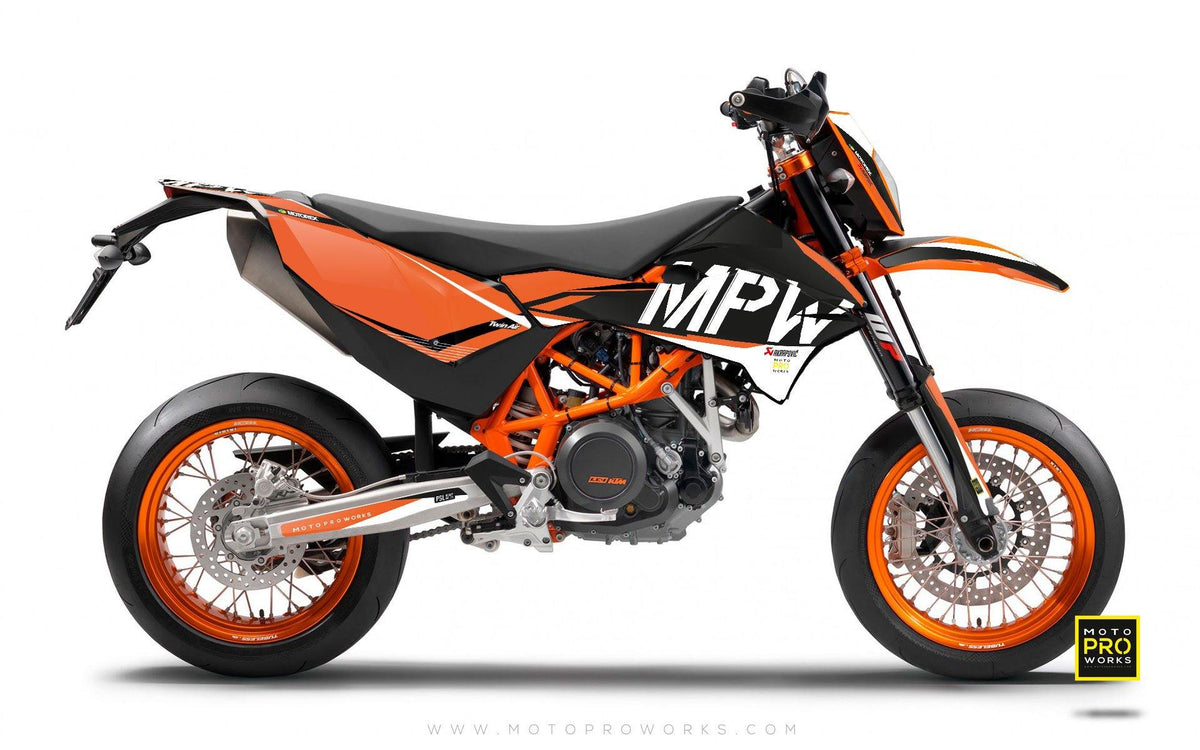 KTM GRAPHIC KIT - &quot;AVIX&quot; (orange) - MotoProWorks | Decals and Bike Graphic kit