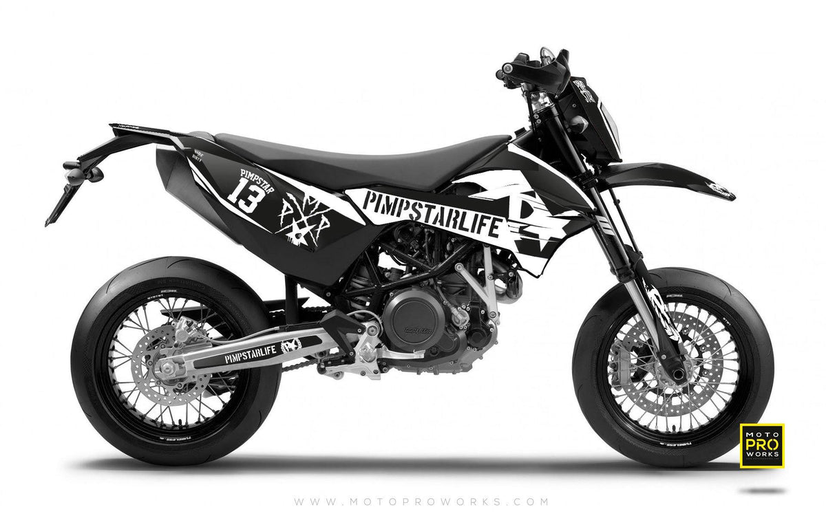 KTM GRAPHIC KIT - Pimpstarlife &quot;BATTLESCAR&quot; (light) - MotoProWorks | Decals and Bike Graphic kit