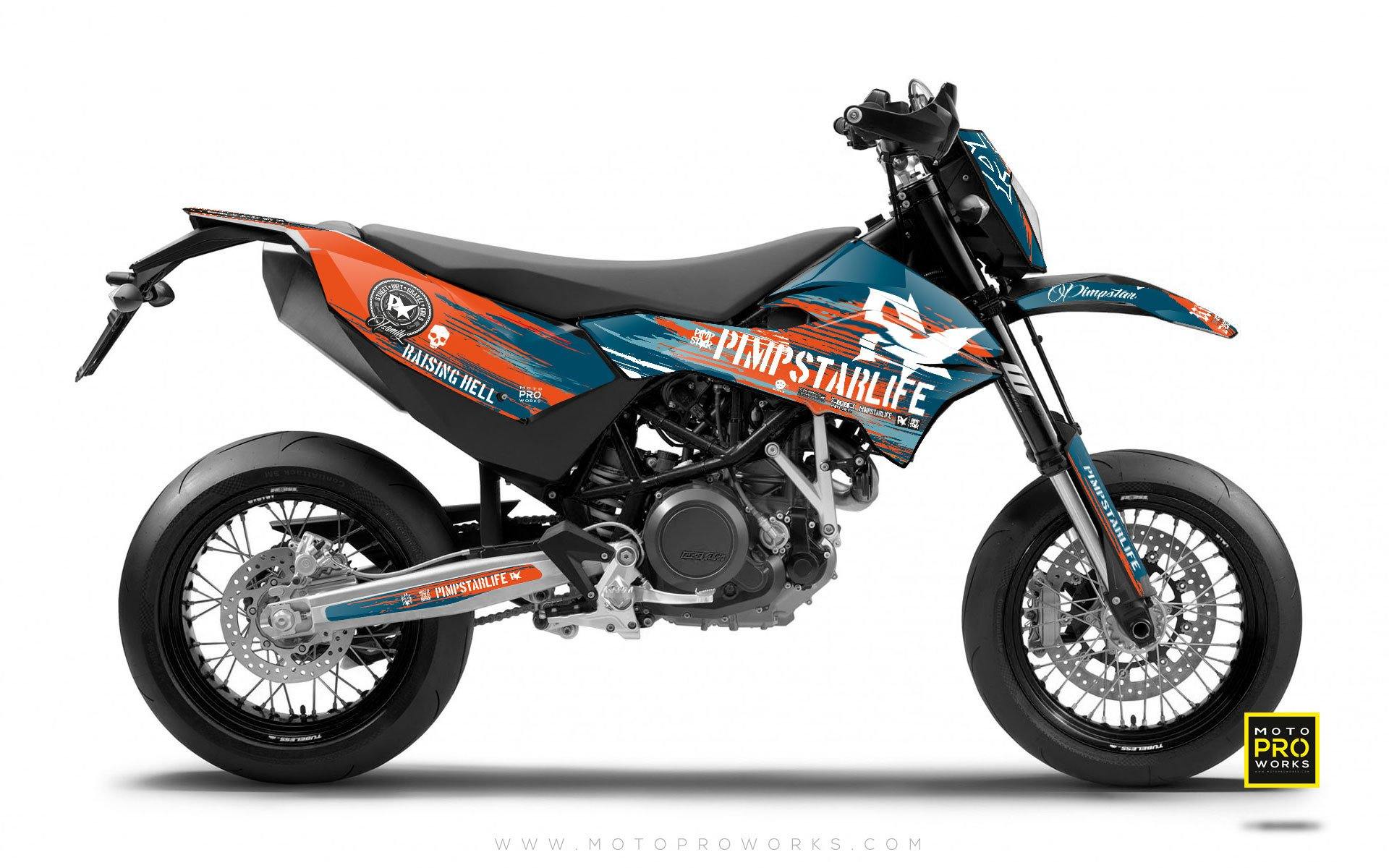 KTM GRAPHIC KIT - Pimpstarlife "HELLION" (blue) - MotoProWorks | Decals and Bike Graphic kit