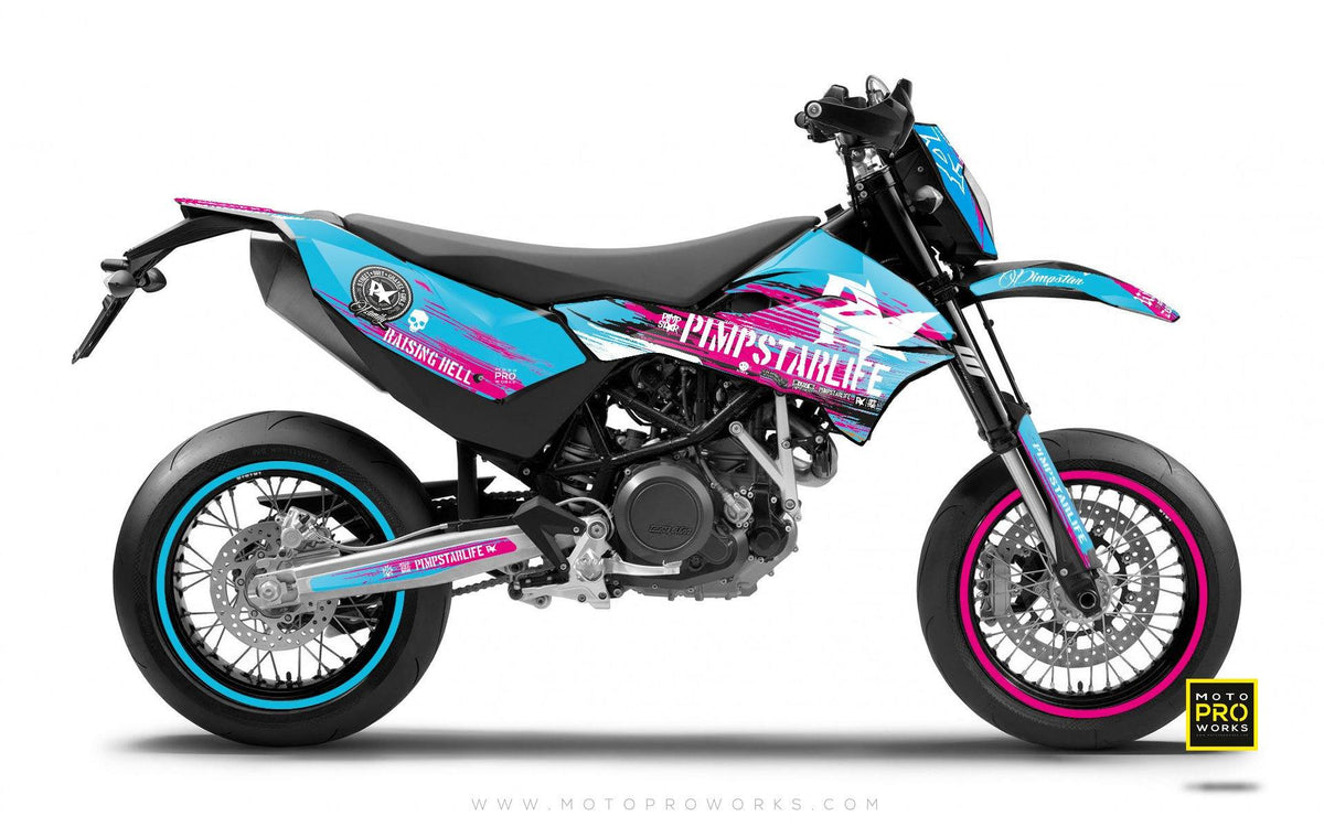 KTM GRAPHIC KIT - Pimpstarlife &quot;HELLION&quot; (pink) - MotoProWorks | Decals and Bike Graphic kit