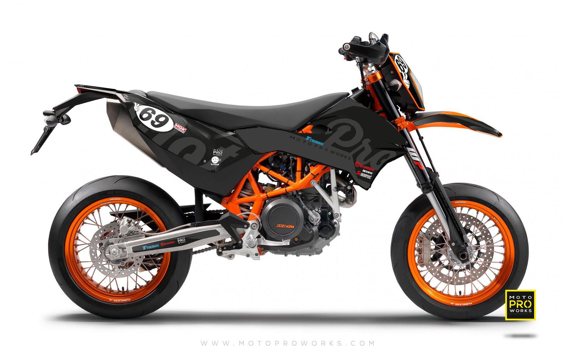 KTM GRAPHIC KIT - "MIDNIGHT" (dark) - MotoProWorks | Decals and Bike Graphic kit