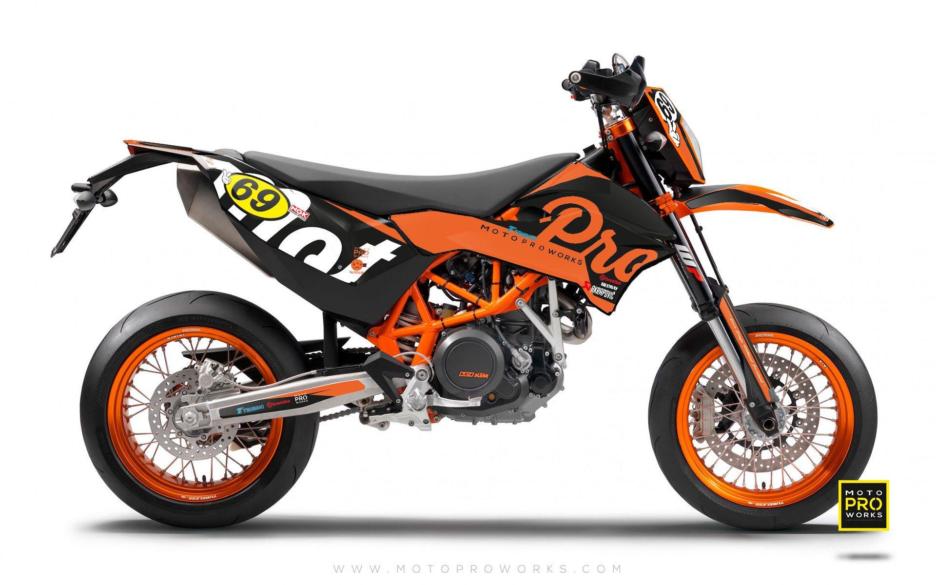 KTM GRAPHIC KIT - "MIDNIGHT" (orange) - MotoProWorks | Decals and Bike Graphic kit