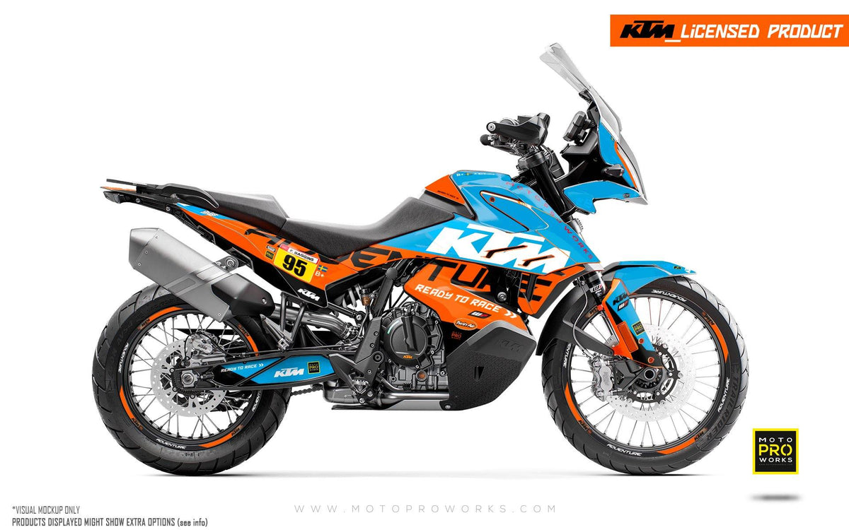 KTM 790/890 Adventure R/S GRAPHIC KIT - &quot;Waypointer&quot; (Ocean) - MotoProWorks | Decals and Bike Graphic kit