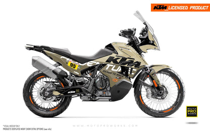 KTM 790/890 Adventure R/S GRAPHIC KIT - "Waypointer" (Sand) - MotoProWorks | Decals and Bike Graphic kit