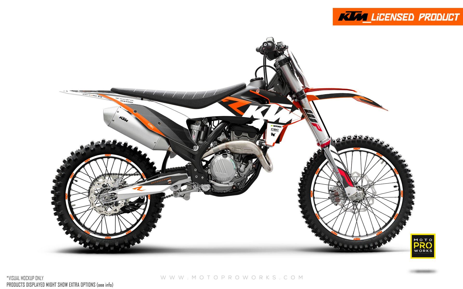 KTM GRAPHIC KIT - EXC/SX "RR-Tech" (White) - MotoProWorks | Decals and Bike Graphic kit
