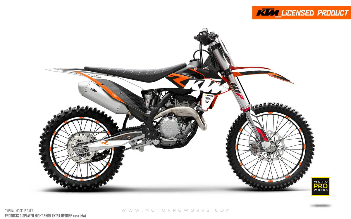 KTM GRAPHIC KIT - EXC/SX &quot;RR-Tech&quot; (White) - MotoProWorks | Decals and Bike Graphic kit