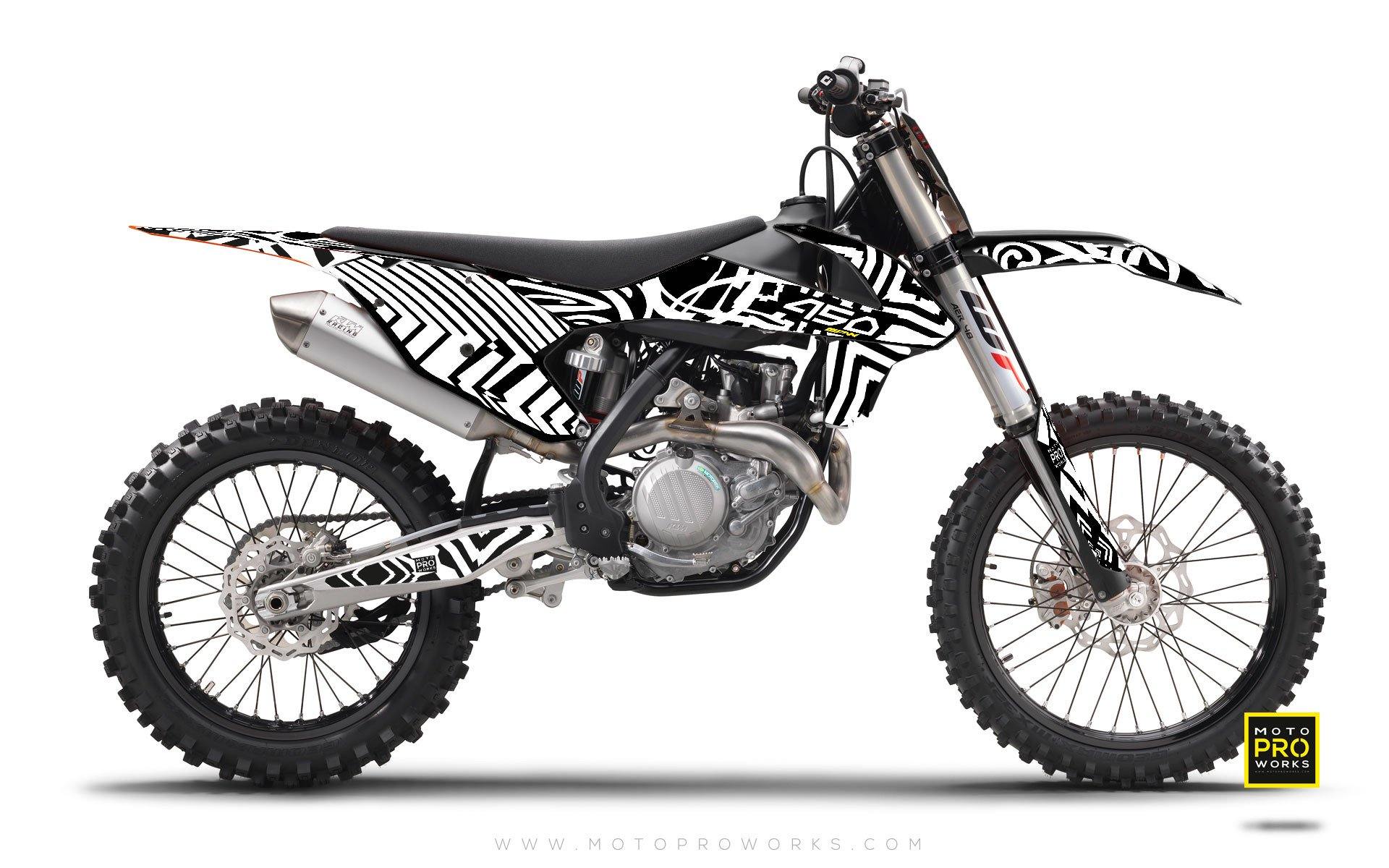 KTM GRAPHIC KIT - "ZEBRA" (white) - MotoProWorks | Decals and Bike Graphic kit