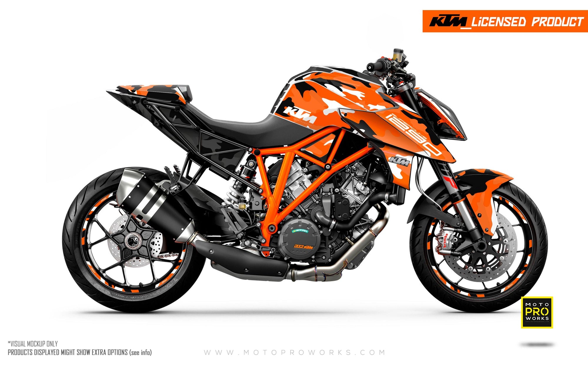 KTM 1290 Super Duke R GRAPHIC KIT - "Camo" (Orange) - MotoProWorks | Decals and Bike Graphic kit