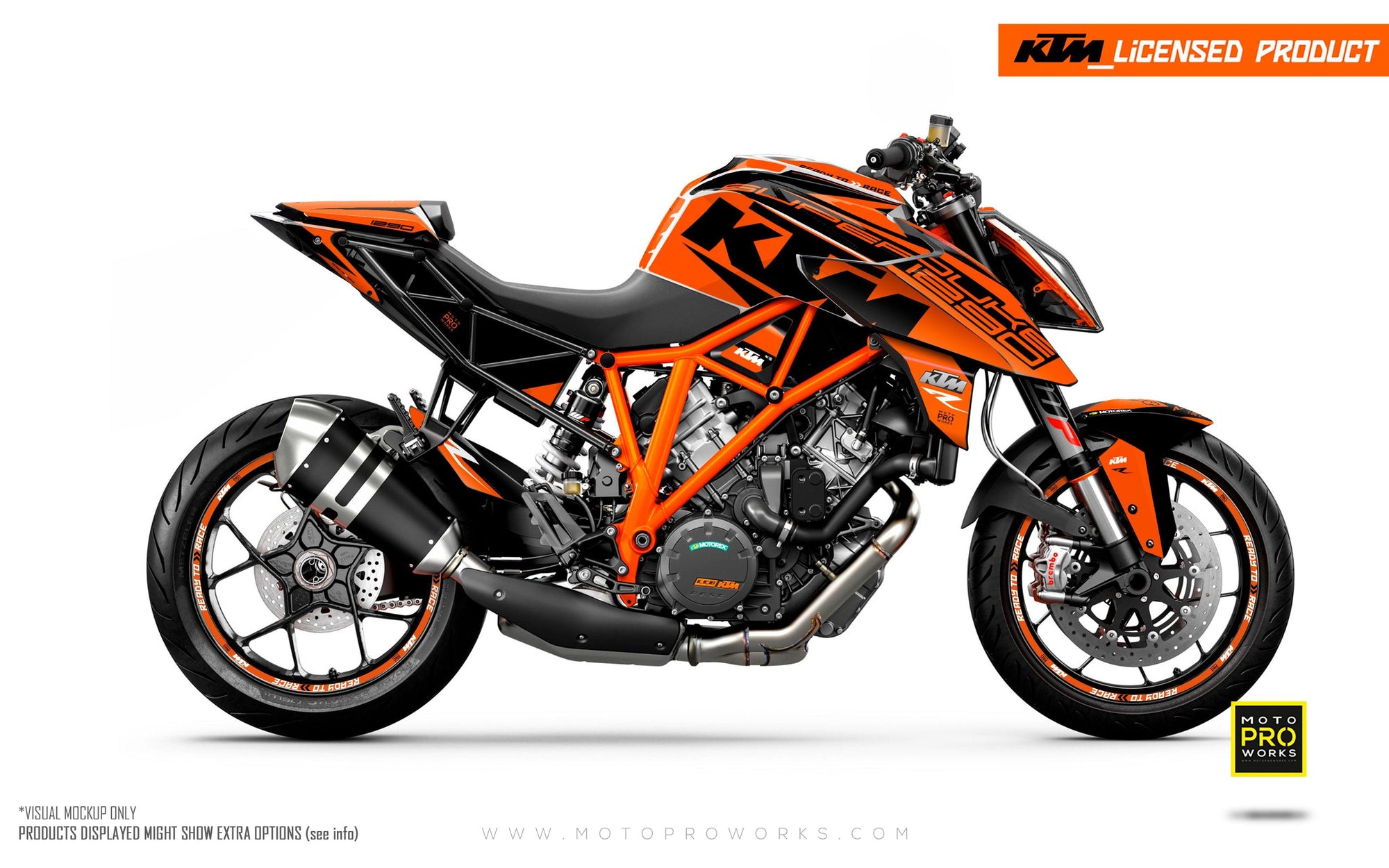 KTM 1290 Super Duke R GRAPHIC KIT - "Torque" (Orange) - MotoProWorks | Decals and Bike Graphic kit