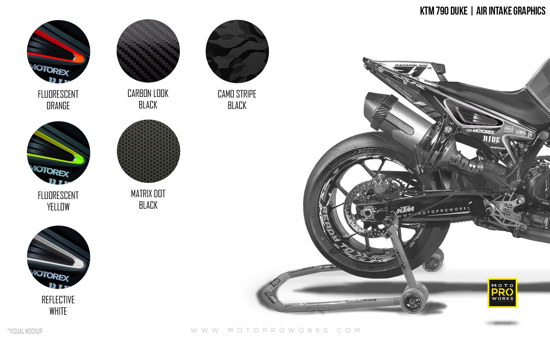 Air Intake Graphics - KTM 790 Duke - MotoProWorks | Decals and Bike Graphic kit