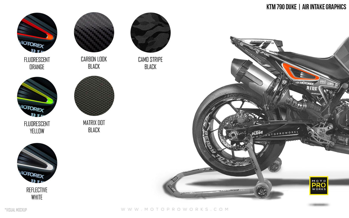 Air Intake Graphics - KTM 790 Duke - MotoProWorks | Decals and Bike Graphic kit