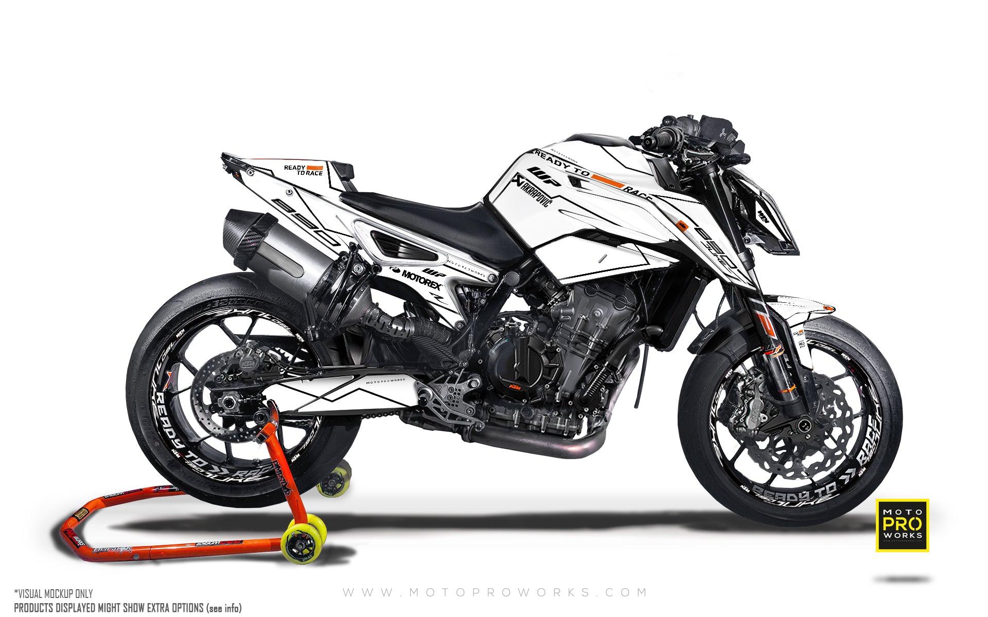 KTM 790/890 Duke GRAPHICS - "Vessel" (White) - MotoProWorks