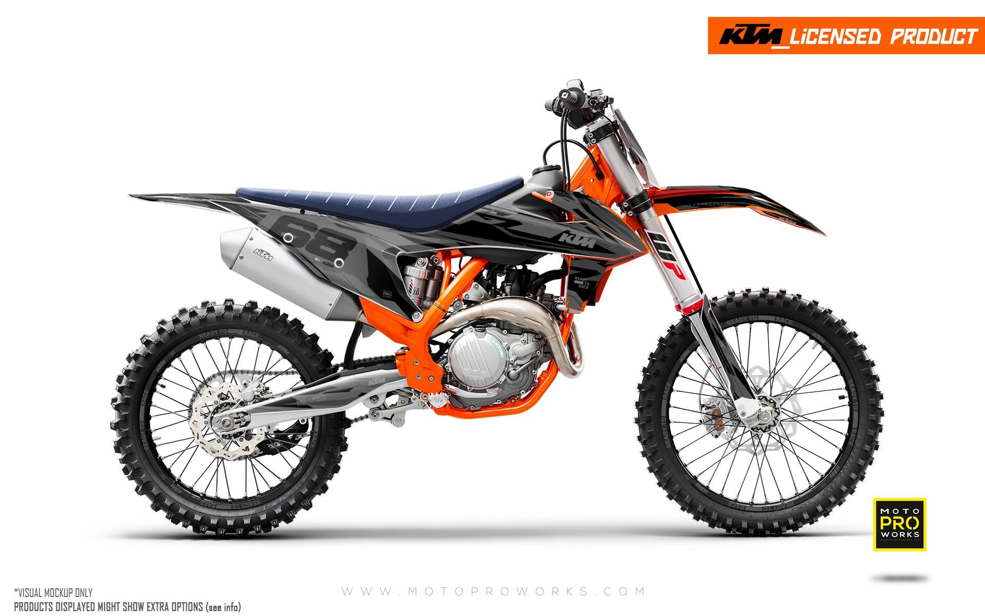 KTM GRAPHICS - EXC/SX "Ripple" (Black) - MotoProWorks