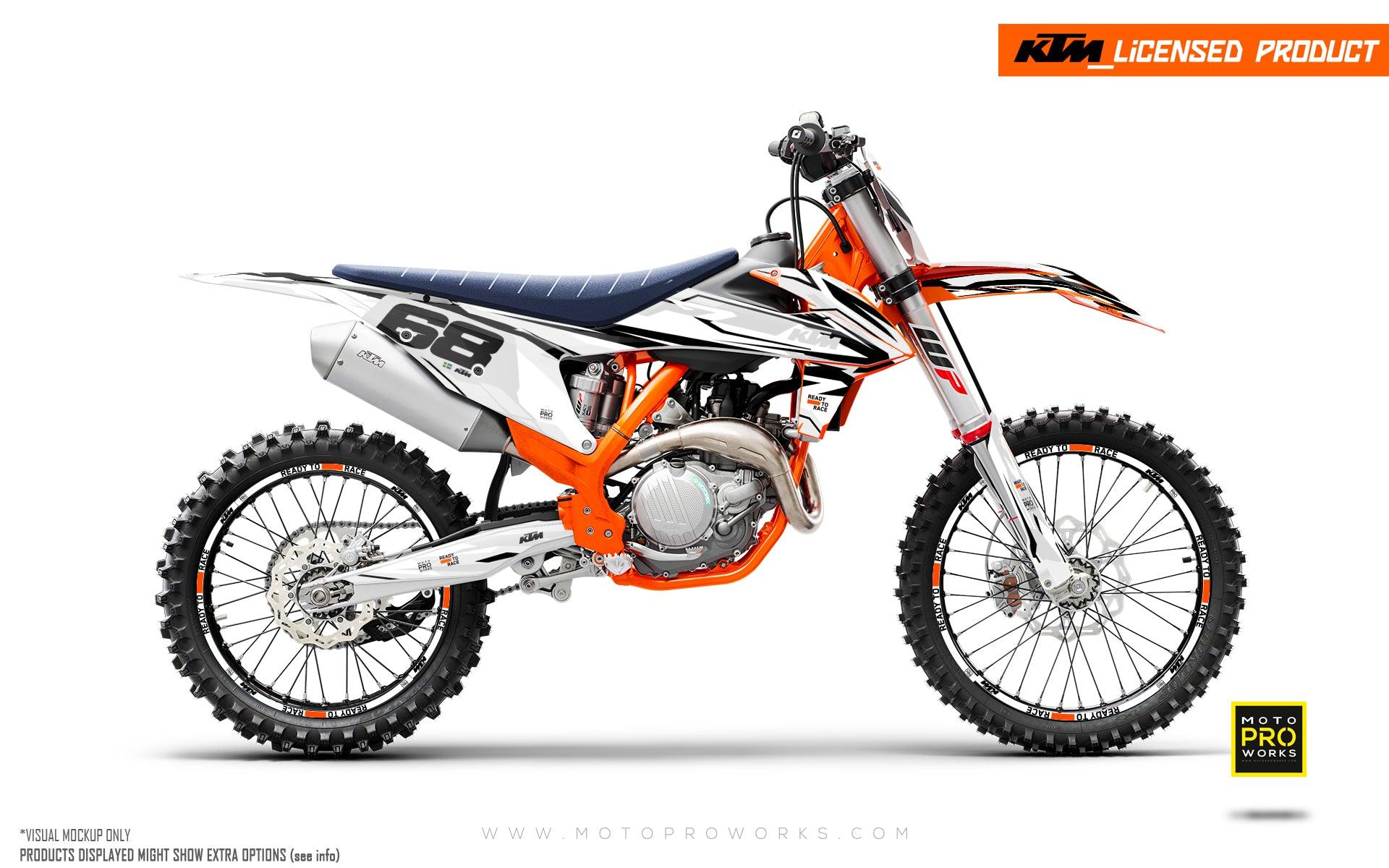 KTM GRAPHICS - EXC/SX "Ripple" (White/Black) - MotoProWorks