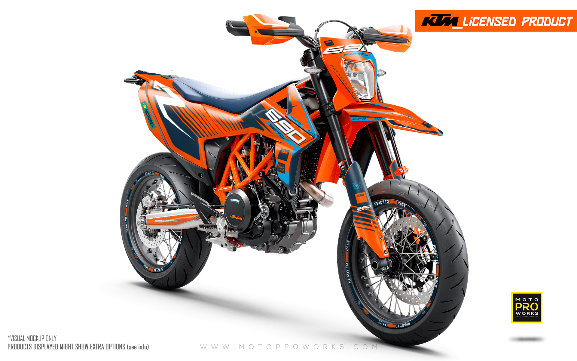 KTM GRAPHICS - 690 SMC-R "Fuel" (Orange/Blue) - MotoProWorks