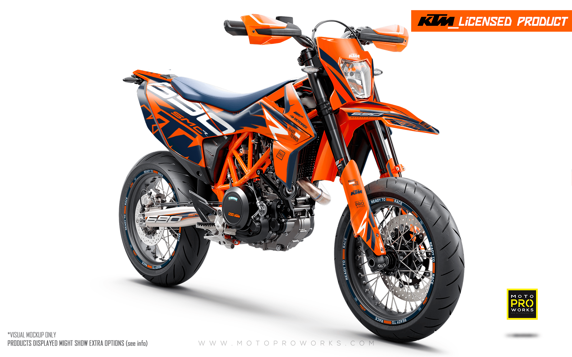 KTM GRAPHICS - 690 SMC-R "Quickshift" (Orange/Blue/White) - MotoProWorks