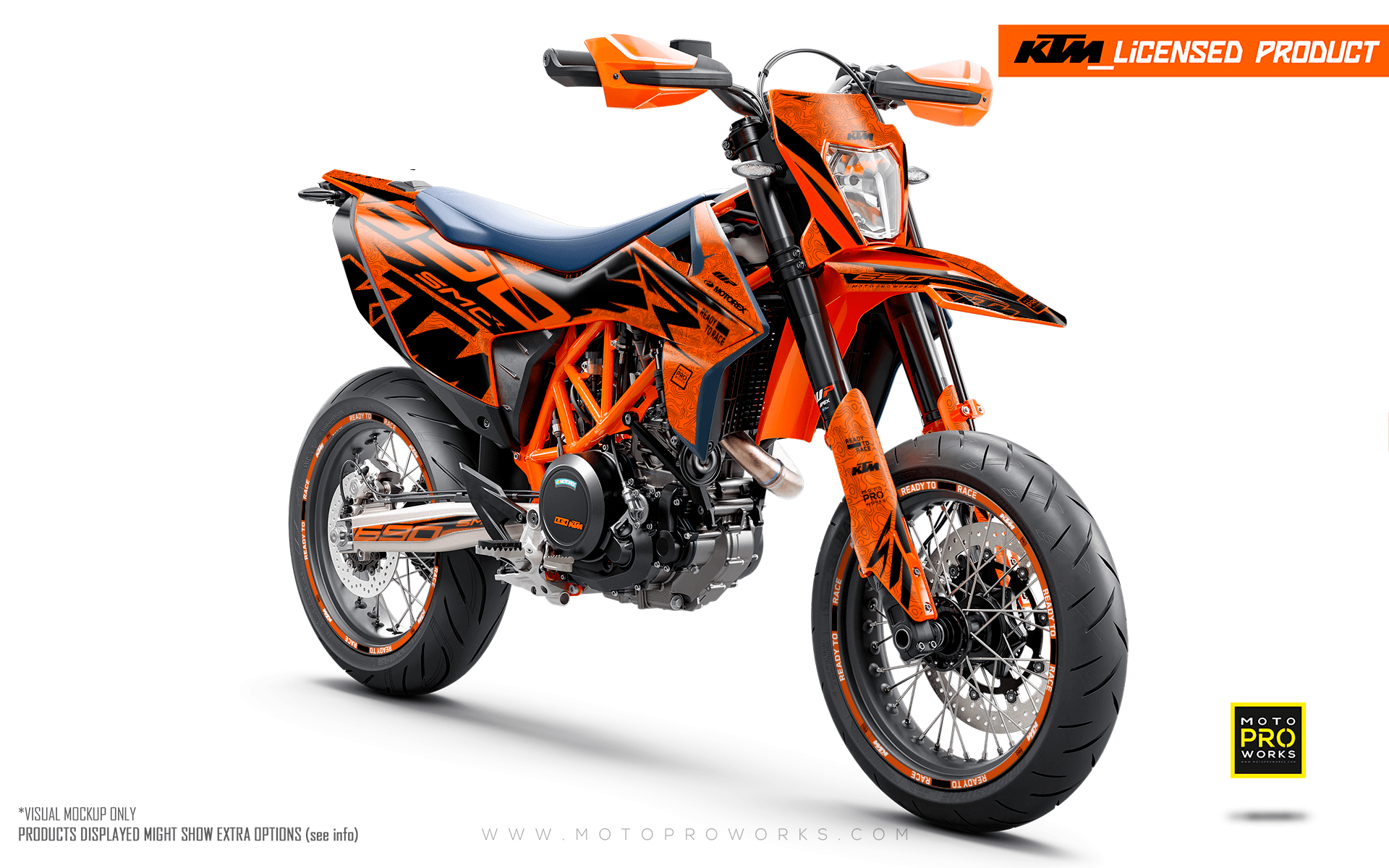 KTM GRAPHICS - 690 SMC-R "Quickshift" (Orange/Pattern) - MotoProWorks