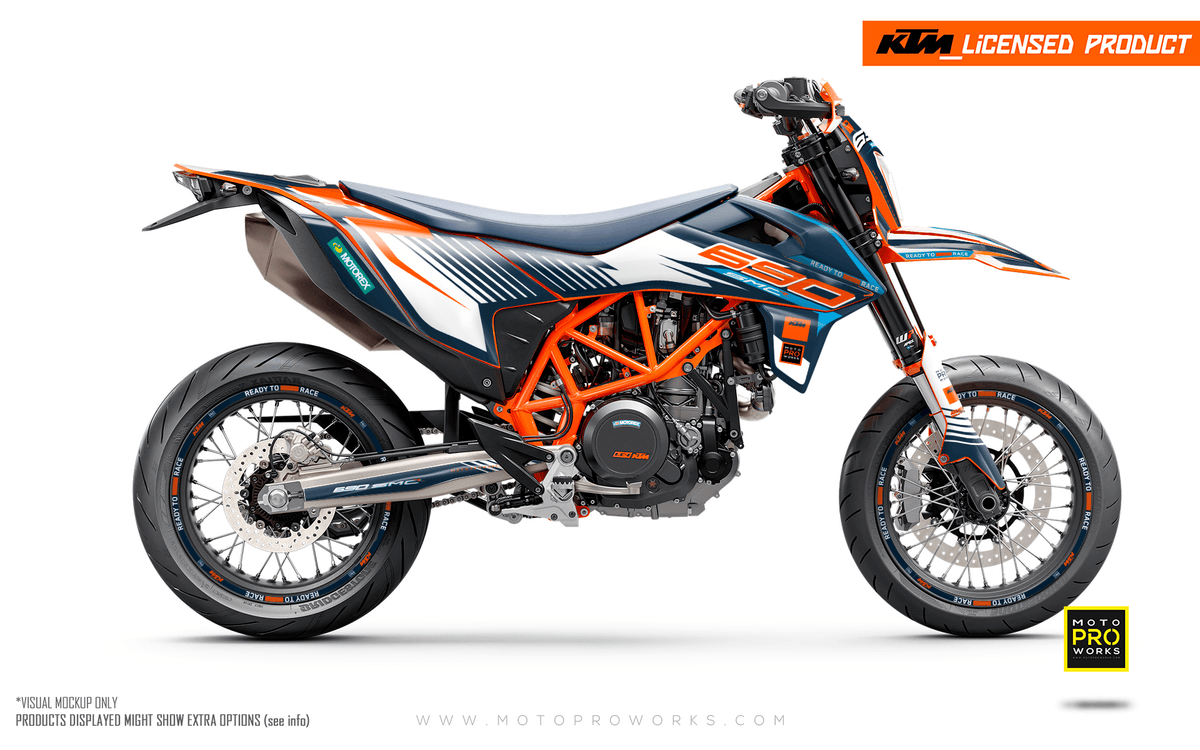 KTM GRAPHICS - 690 SMC-R &quot;Fuel&quot; (Blue/White/Orange)
