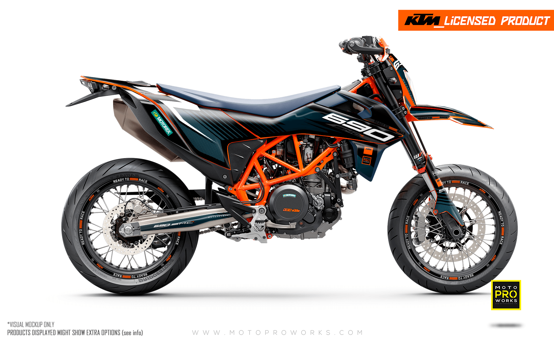 KTM GRAPHICS - 690 SMC-R "Fuel" (Gradient/White) - MotoProWorks