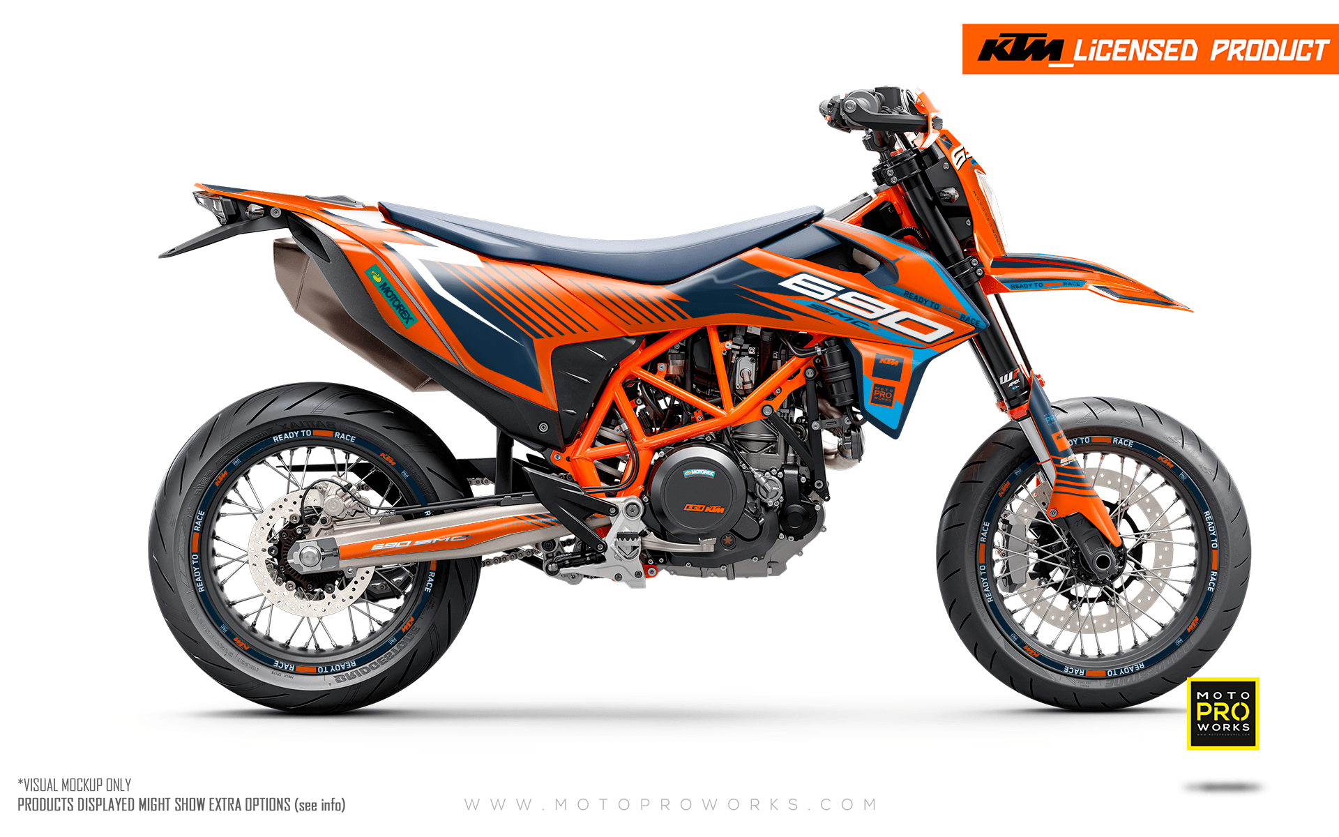 KTM GRAPHICS - 690 SMC-R "Fuel" (Orange/Blue) - MotoProWorks