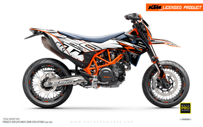 KTM GRAPHICS - 690 SMC-R "Quickshift" (Black/White) - MotoProWorks