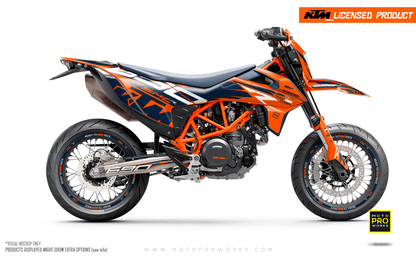 KTM GRAPHICS - 690 SMC-R "Quickshift" (Orange/Blue/White) - MotoProWorks