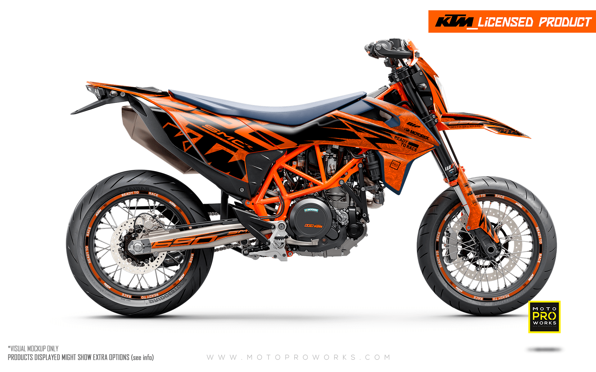 KTM GRAPHICS - 690 SMC-R "Quickshift" (Orange/Pattern) - MotoProWorks