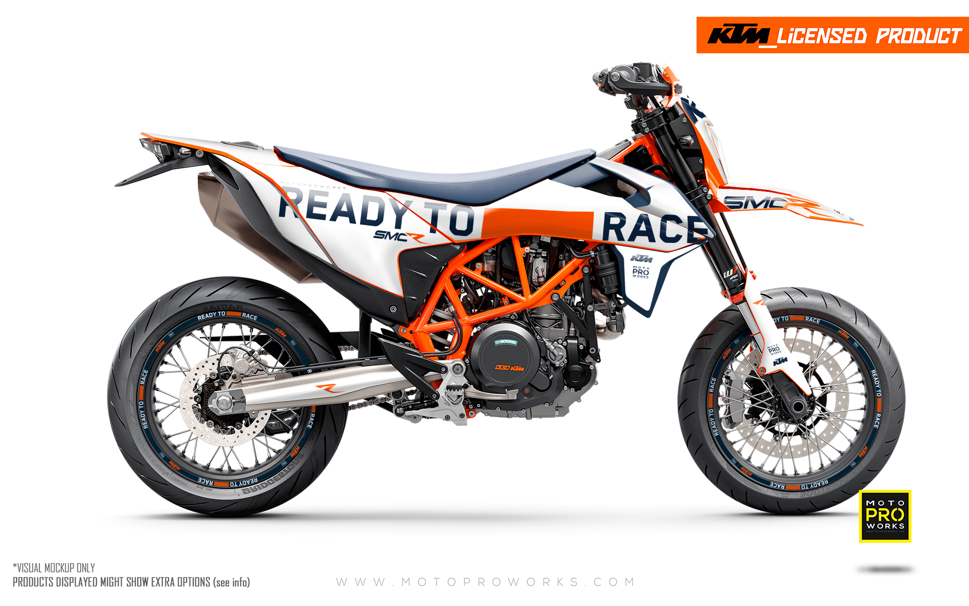 KTM GRAPHICS - 690 SMC-R "Ready To Race 2.0" (White) - MotoProWorks