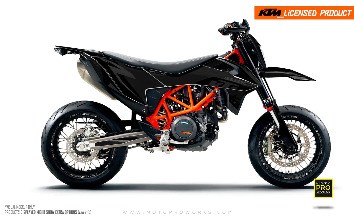 *OUTLET!* – KTM 690 SMC-R 2020 - GLOSSY KIT - &quot;Torque&quot; (Black)