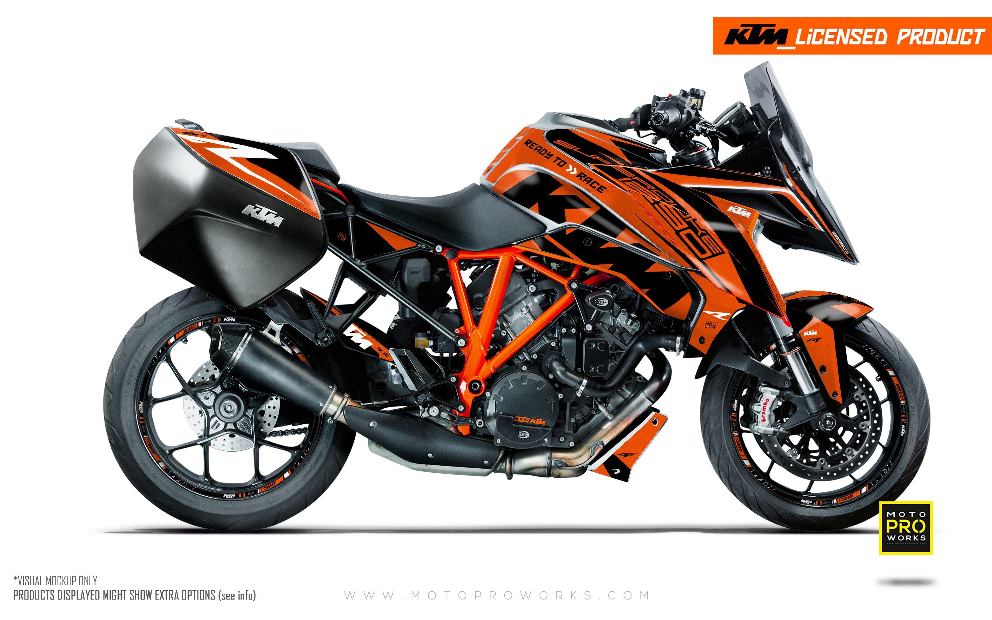 KTM Superduke 1290GT GRAPHIC KIT - "Torque" (Orange) - MotoProWorks | Decals and Bike Graphic kit