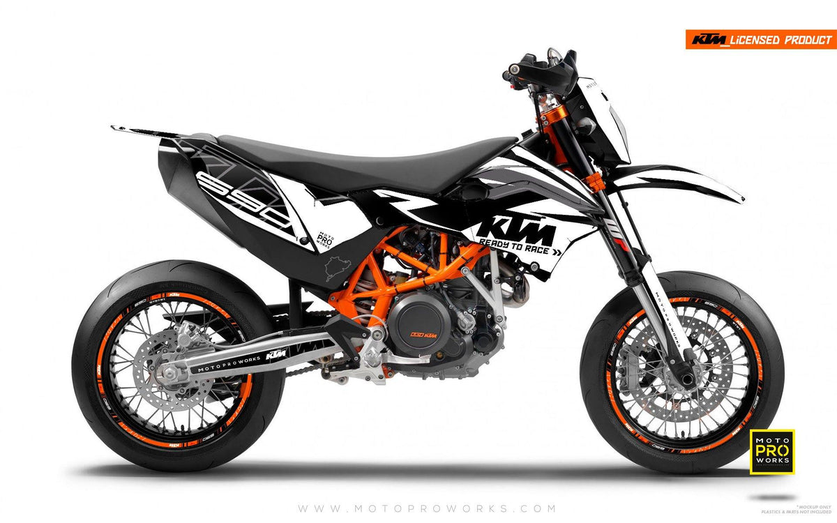 KTM GRAPHIC KIT - &quot;ABSTRAKT&quot; (black/white) - MotoProWorks | Decals and Bike Graphic kit