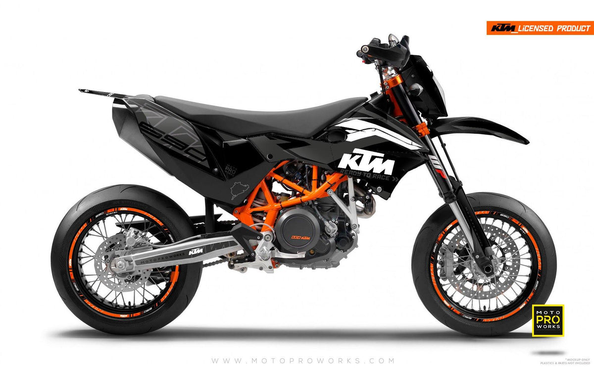 KTM GRAPHIC KIT - &quot;ABSTRAKT&quot; (black/grey) - MotoProWorks | Decals and Bike Graphic kit