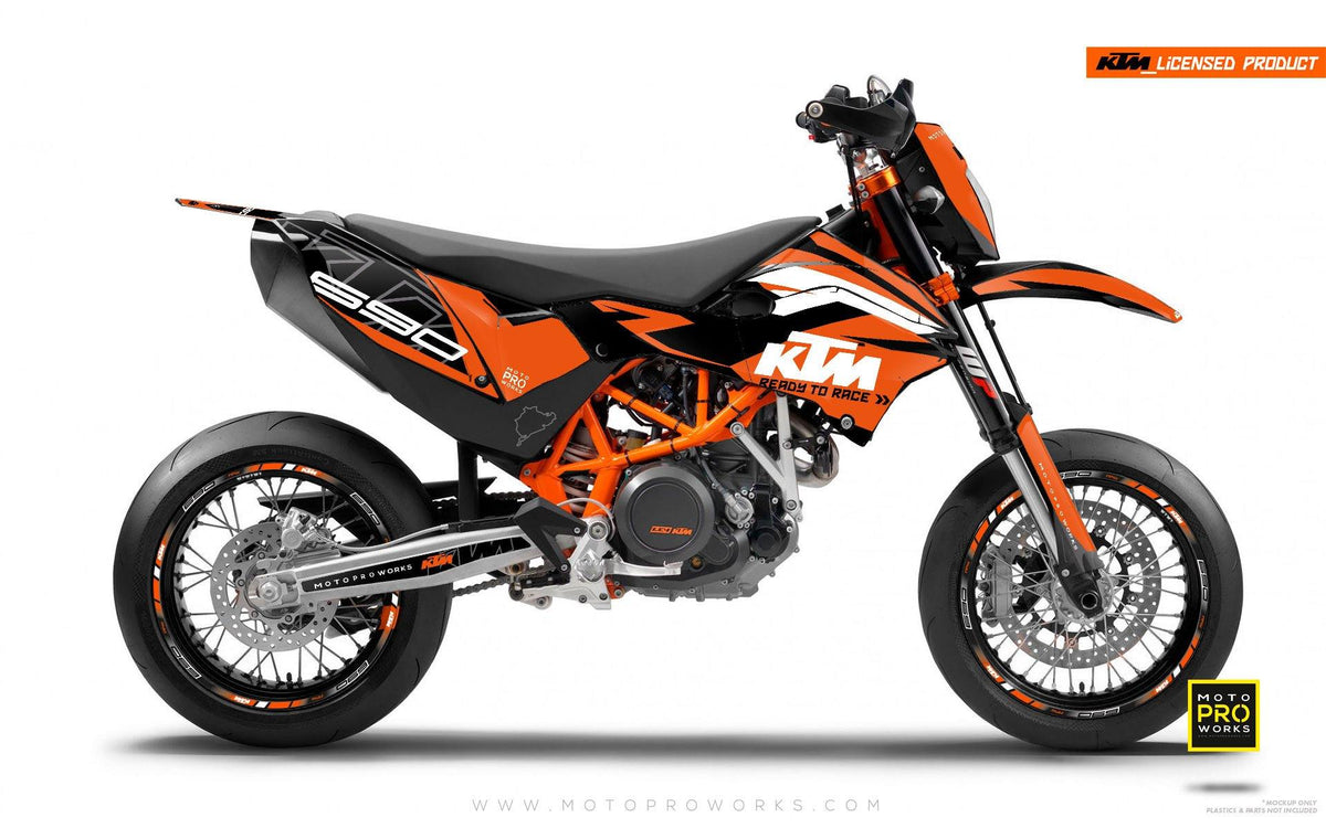 KTM GRAPHIC KIT - &quot;ABSTRAKT&quot; (orange/black) - MotoProWorks | Decals and Bike Graphic kit