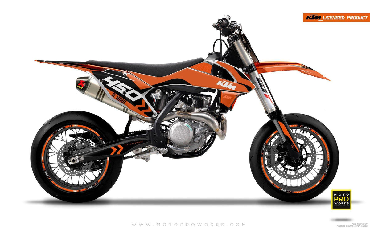 KTM GRAPHIC KIT - &quot;ALITA&quot; (orange/black) - MotoProWorks | Decals and Bike Graphic kit