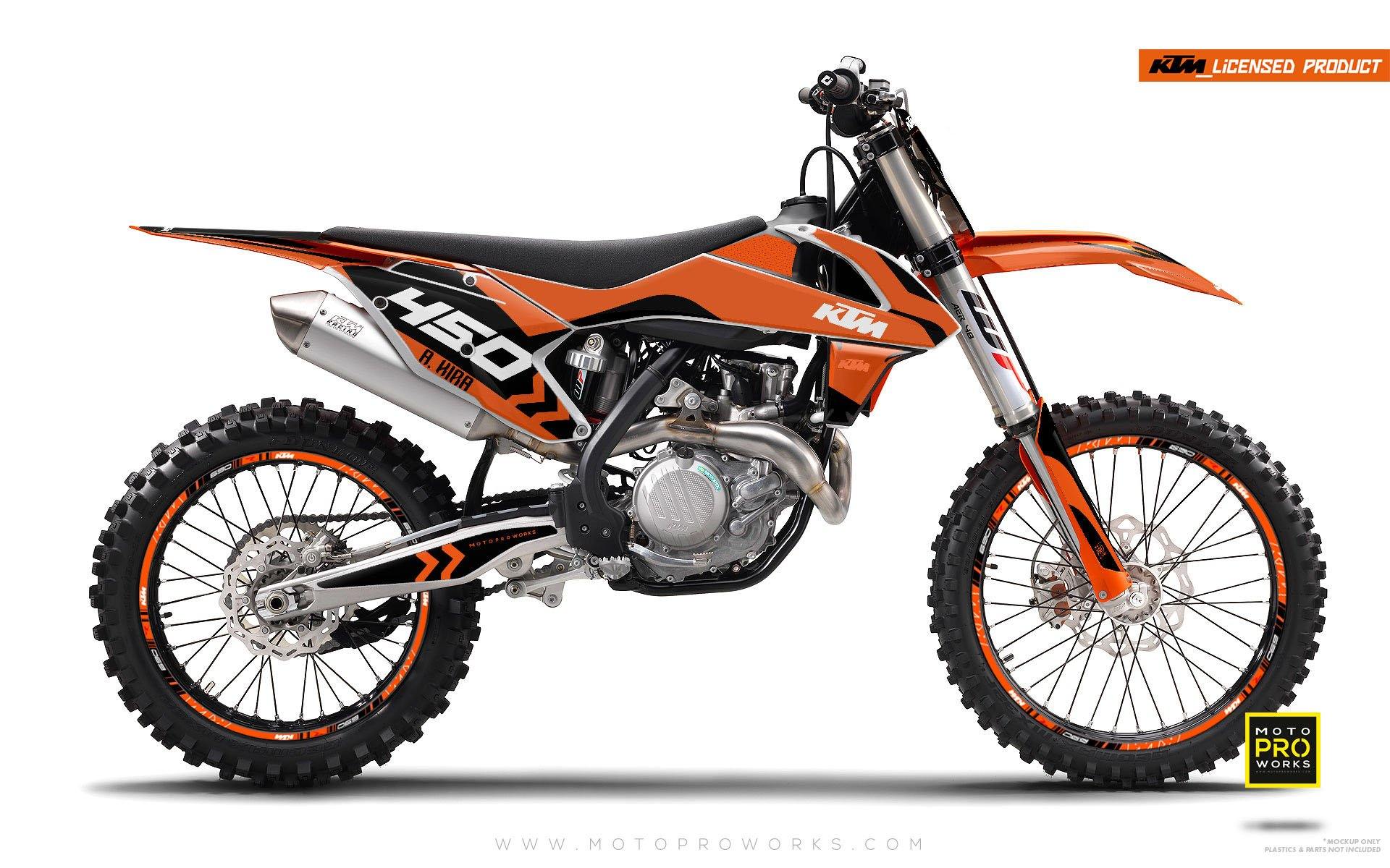 KTM GRAPHIC KIT - "ALITA" (orange/black) - MotoProWorks | Decals and Bike Graphic kit