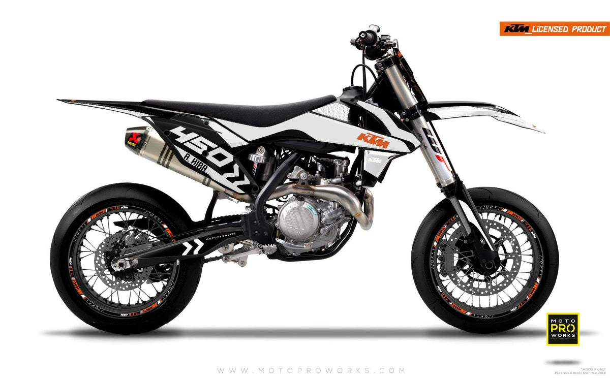 KTM GRAPHIC KIT - &quot;ALITA&quot; (white) - MotoProWorks | Decals and Bike Graphic kit